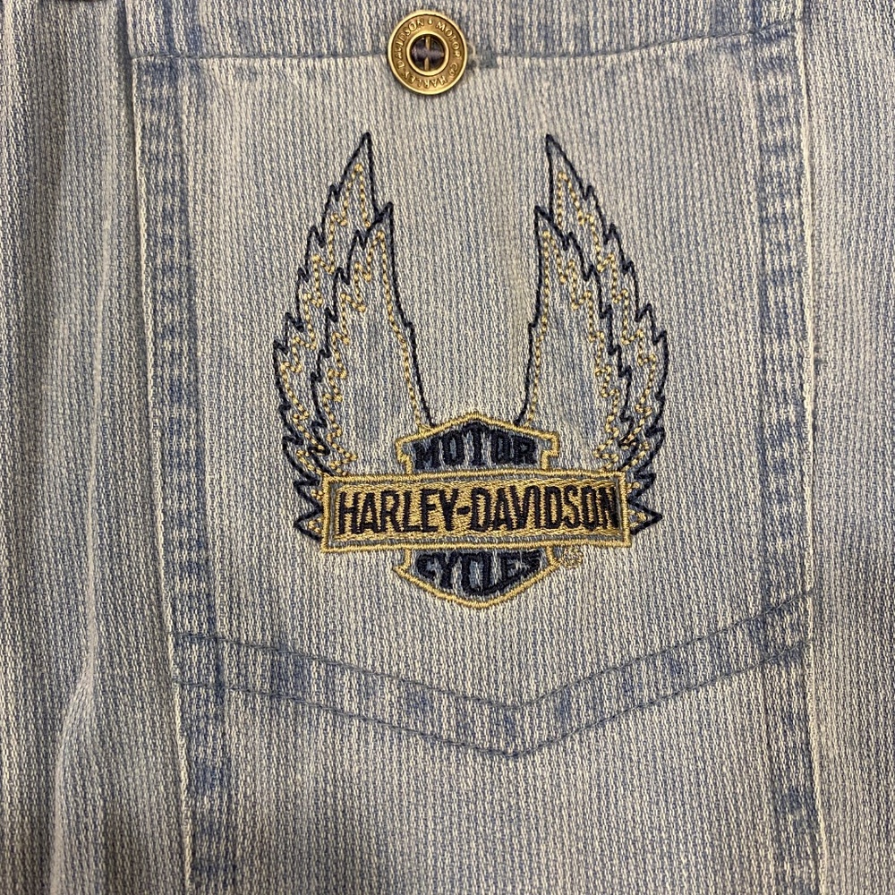 Harley Davidson Vintage Corduroy Button Down - Picture 3 of 5